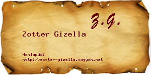 Zotter Gizella névjegykártya