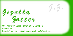 gizella zotter business card